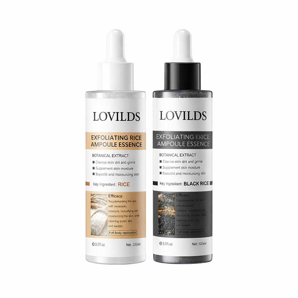 LOVILDS Glow Boost Rice Ampoule Duo | 3-in-1 Skin Perfecting Serums