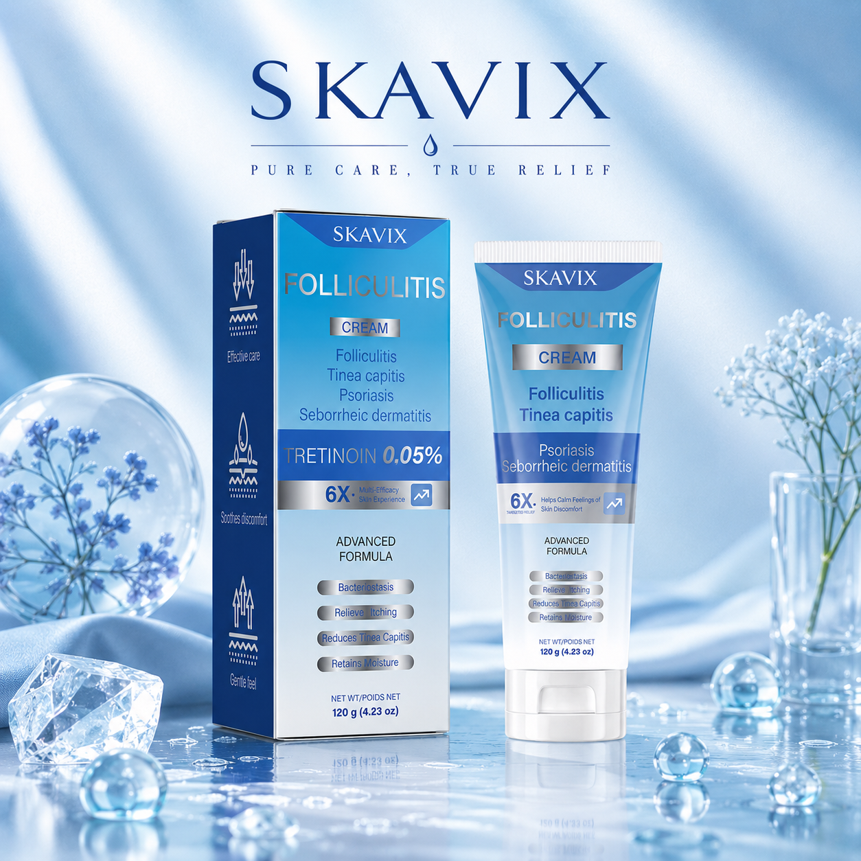 💙 SKAVIX Folliculitis Soothing Cream for Folliculitis Scalp Face and Body 💙