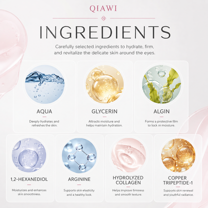 ✨ QIAWI Peptide Collagen Eye Mask – Hydrating, Smoothing & Firming Full-Eye Care 👁️