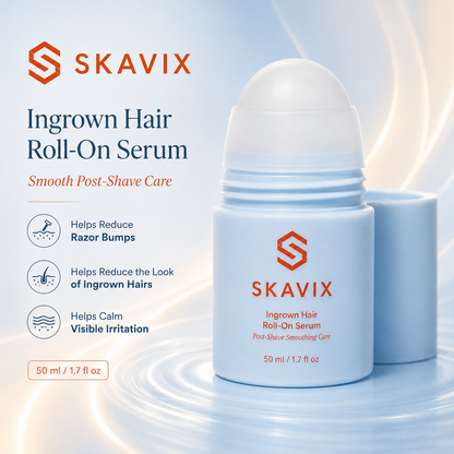 ✨ SKAVIX Ingrown Hair Roll-On Serum – Smoothing Care for Razor Bumps, Trapped Hairs & Post-Shave Irritation ✨