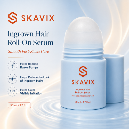 ✨ SKAVIX Ingrown Hair Roll-On Serum – Smoothing Care for Razor Bumps, Trapped Hairs & Post-Shave Irritation ✨