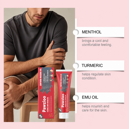 ✨ Pawzioo Turmeric & Menthol Joint & Muscle Massage Gel – Cooling Comfort Care for Knees, Back, Neck, Hands & Feet ✨