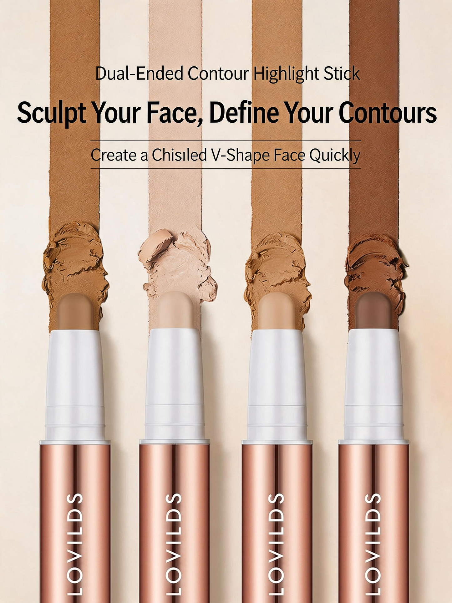 🤎 LOVILDS Dual-Ended Contour Stick – Highlight, Define & Blend with Ease ✨🖌️