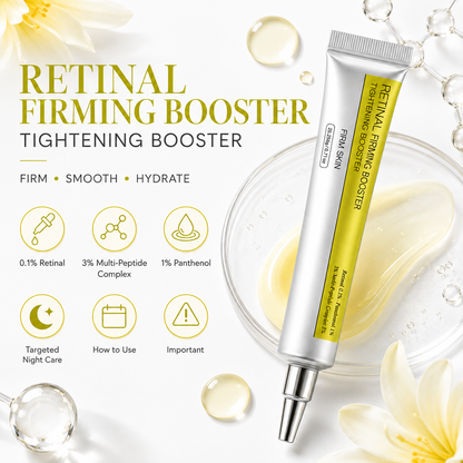 ✨RETINAL FIRMING BOOSTER – Smoothing & Hydrating Night Care with 0.1% Retinal + 3% Multi-Peptide Complex 🌙