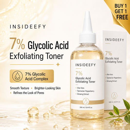 ✨ Insideefy 7% Glycolic Acid Renewal Toner – Smooth, Hydrate & Refine the Look of Pores ✨