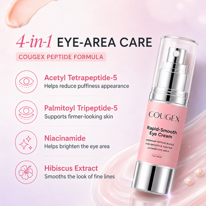 ✨ COUGEX Rapid-Smooth Peptide Eye Cream 👁️ Firm, Brighten & Refresh Tired-Looking Eyes