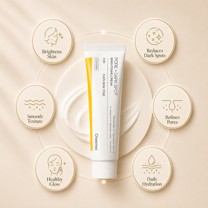 ✨ Cheemex Pore & Dark Spot Brightening Cream – TXA + Niacinamide Daily Even-Tone Moisturizer 💛