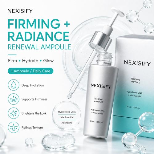✨ NEXISIFY Hydrolyzed DNA Renewal Ampoule – Firming, Hydrating & Radiance Care with Niacinamide ✨