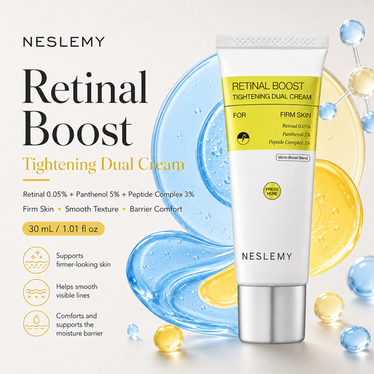 💜 NESLEMY Retinal Shot Dual-Action Firming Cream – 0.05% Retinal, 3% Matrixyl & 5% Panthenol for Wrinkles, Fine Lines & Firmer-Looking Skin ✨