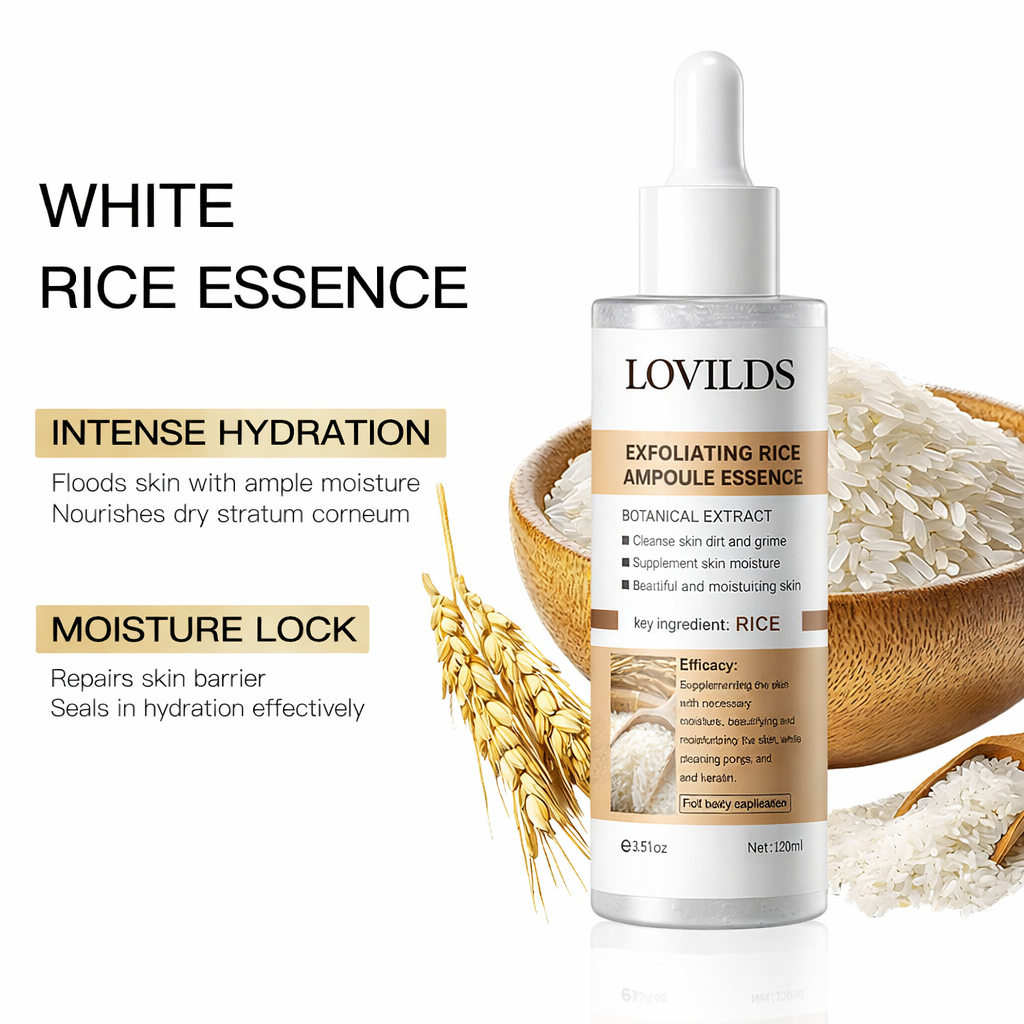 LOVILDS Glow Boost Rice Ampoule Duo | 3-in-1 Skin Perfecting Serums