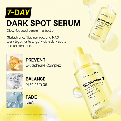 ✨ NESLEMY Glutathione 7 Dark Spot Serum – Brightening, Even Tone & Radiance Care 💛