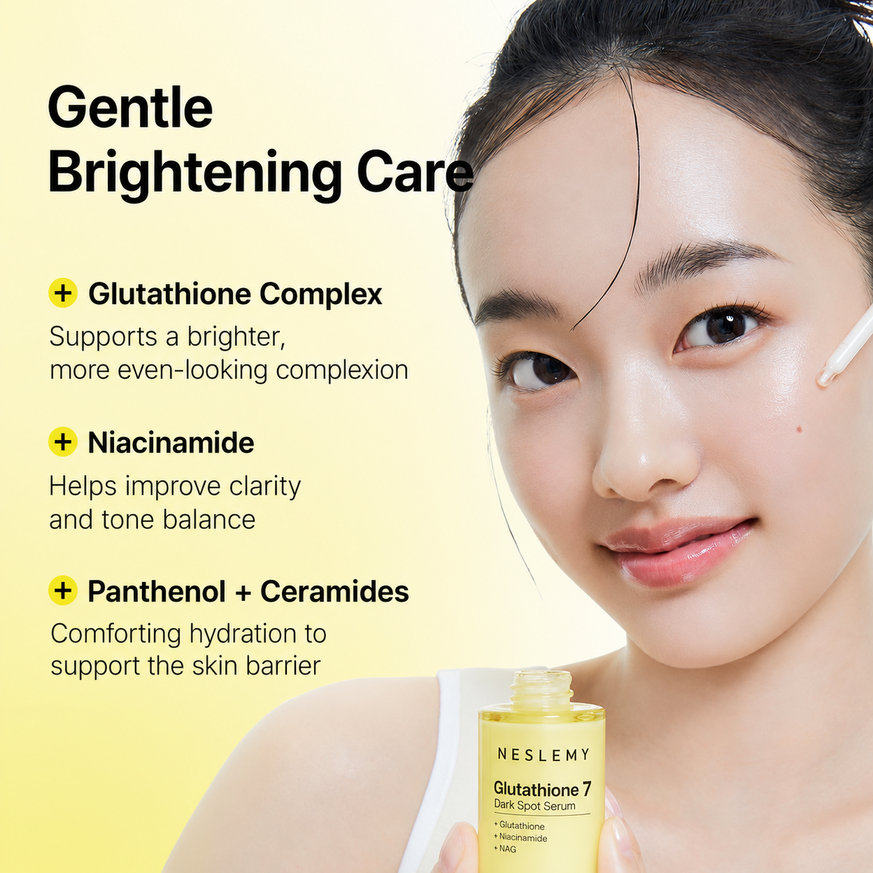 ✨ NESLEMY Glutathione 7 Dark Spot Serum – Brightening, Even Tone & Radiance Care 💛