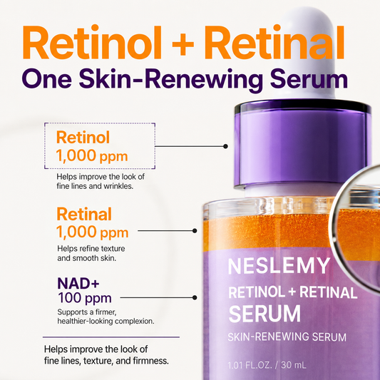 💜 NESLEMY Retinol + Retinal NAD+ Firming Serum – Smoother, Firmer & Younger-Looking Skin ✨