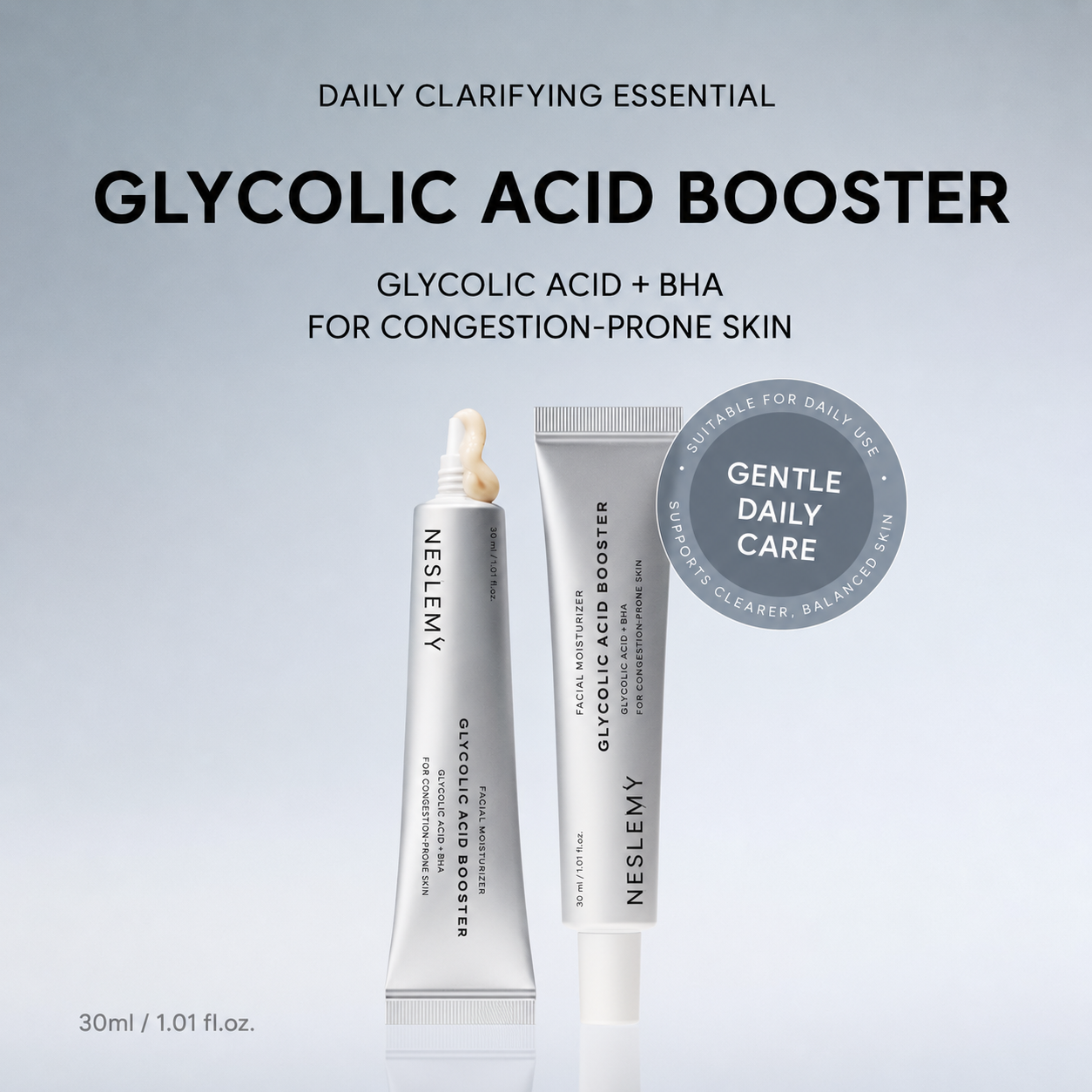 ✨ NESLEMY AHA + BHA Glycolic Acid Exfoliating Serum – Pore Care & Texture Refining ✨