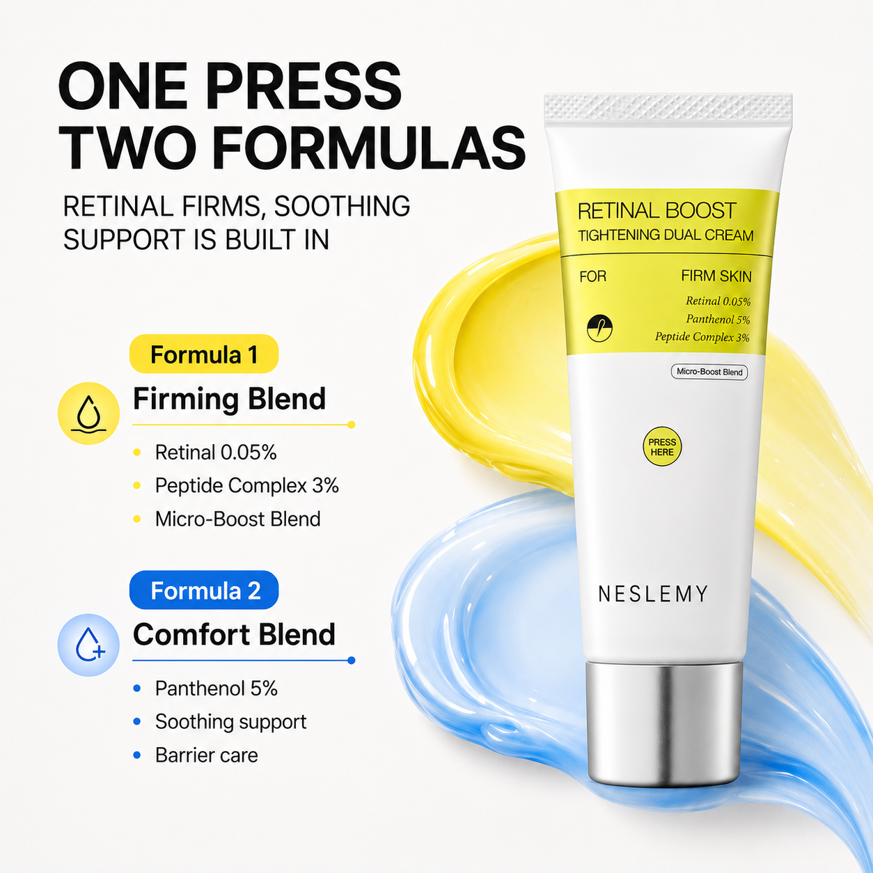 💜 NESLEMY Retinal Shot Dual-Action Firming Cream – 0.05% Retinal, 3% Matrixyl & 5% Panthenol for Wrinkles, Fine Lines & Firmer-Looking Skin ✨