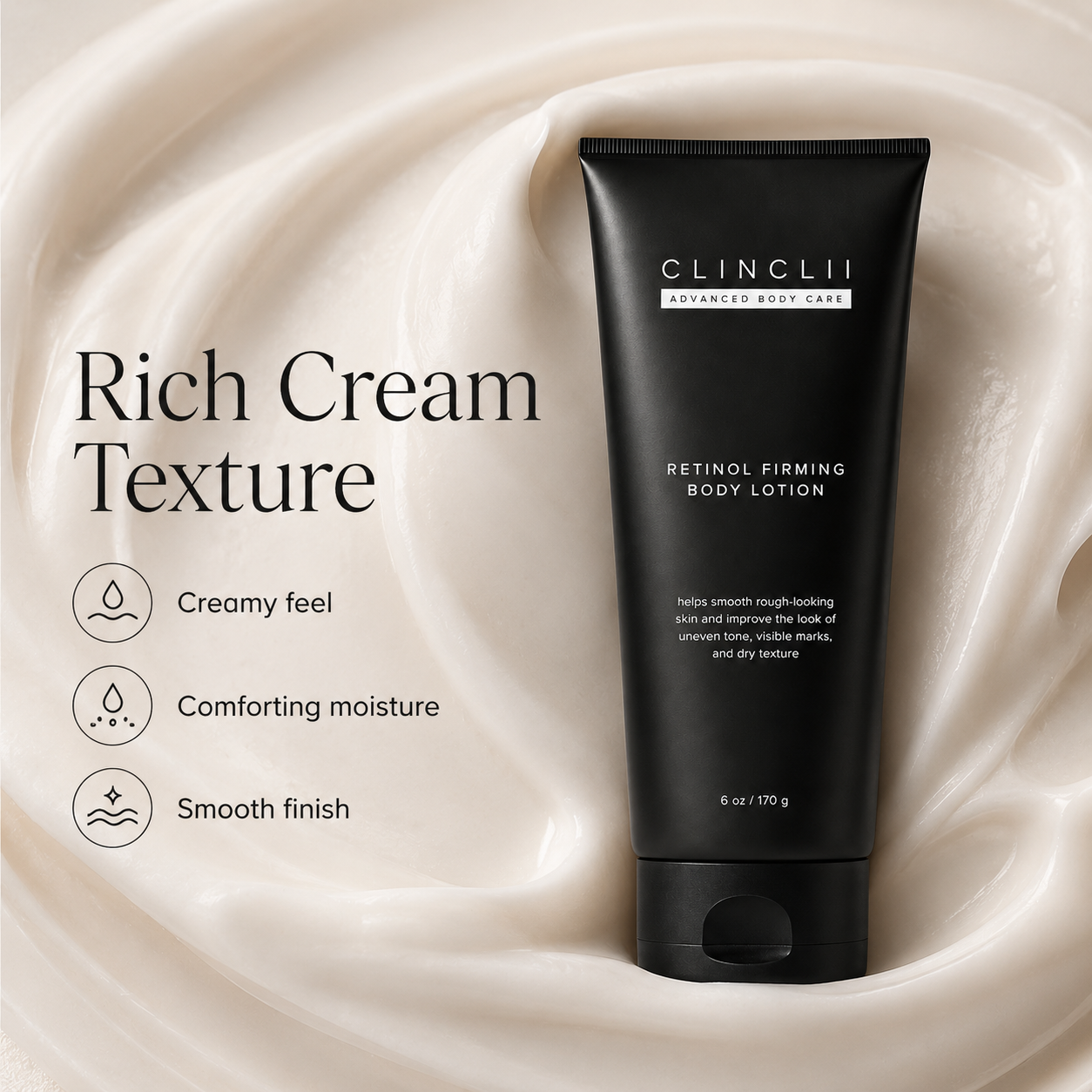 ✨ Clinclii Retinol Firming Body Lotion – Smoothing, Elasticity & Hydrating Care with Ceramides + Shea Butter ✨