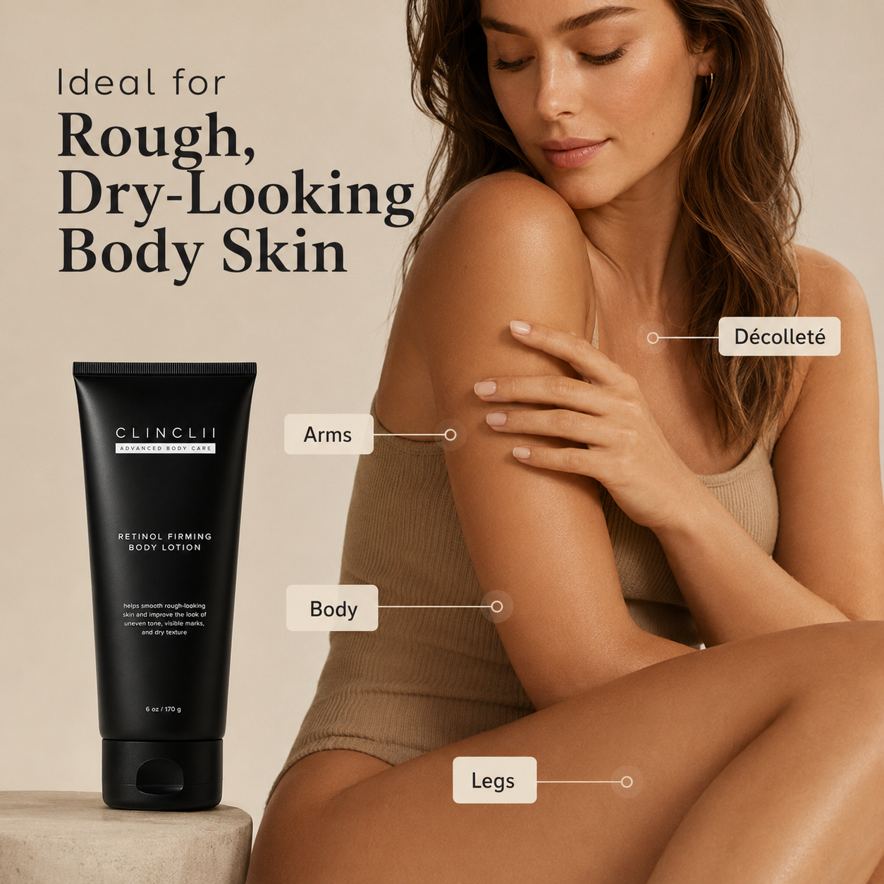 ✨ Clinclii Retinol Firming Body Lotion – Smoothing, Elasticity & Hydrating Care with Ceramides + Shea Butter ✨