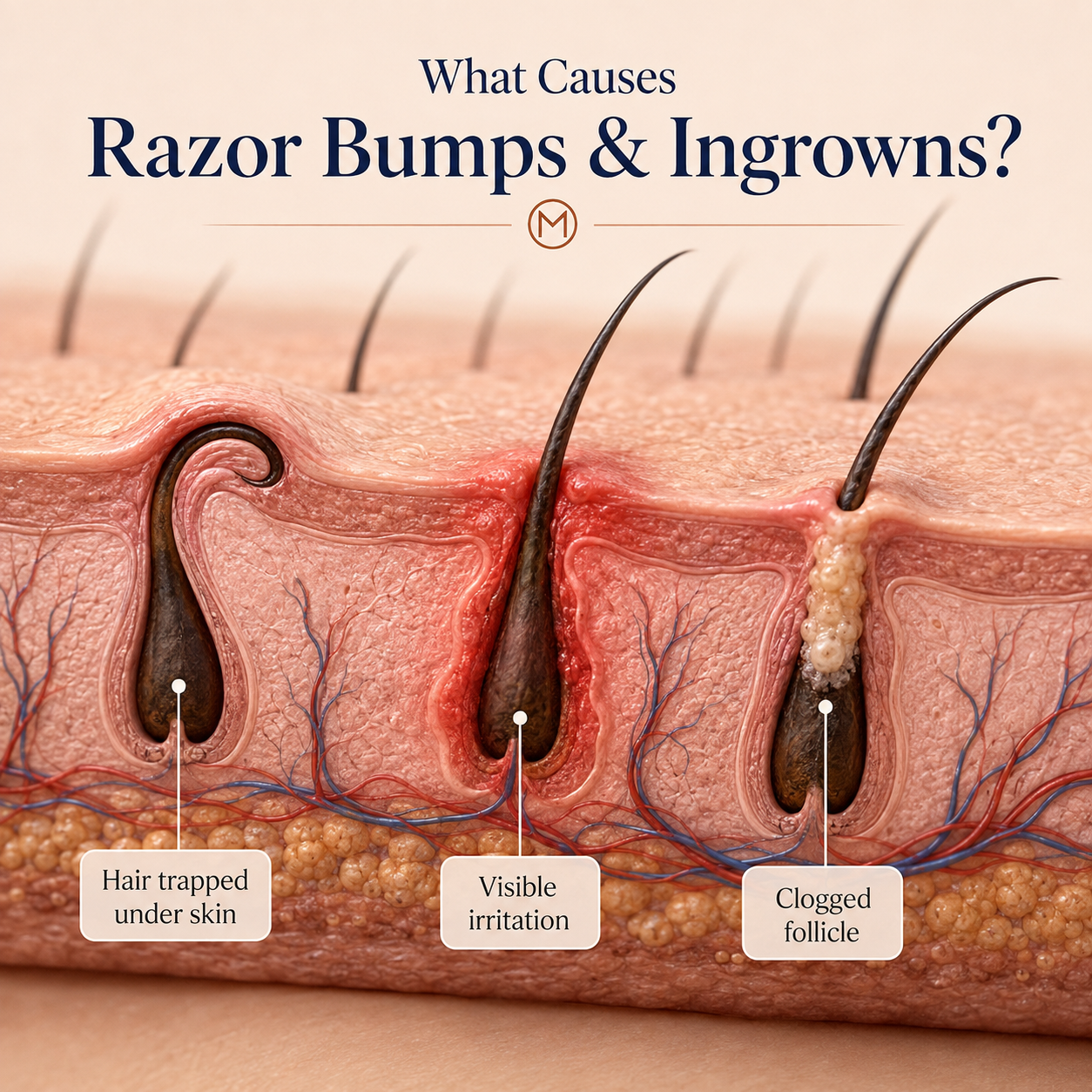✨ SKAVIX Ingrown Hair Roll-On Serum – Smoothing Care for Razor Bumps, Trapped Hairs & Post-Shave Irritation ✨