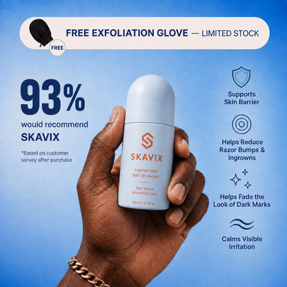 ✨ SKAVIX Ingrown Hair Roll-On Serum – Smoothing Care for Razor Bumps, Trapped Hairs & Post-Shave Irritation ✨