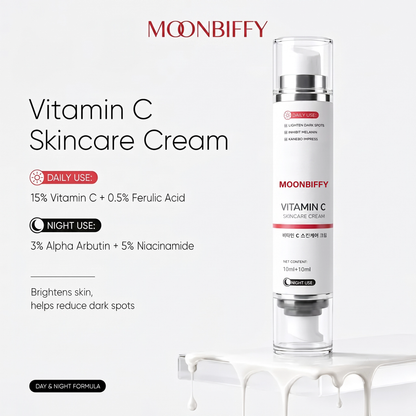 ✨ MOONBIFFY Vitamin C + Niacinamide Day & Night Cream – Brightening & Even-Tone Care 💧