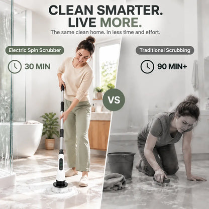 Cordless Electric Spin Scrubber with Extendable Handle