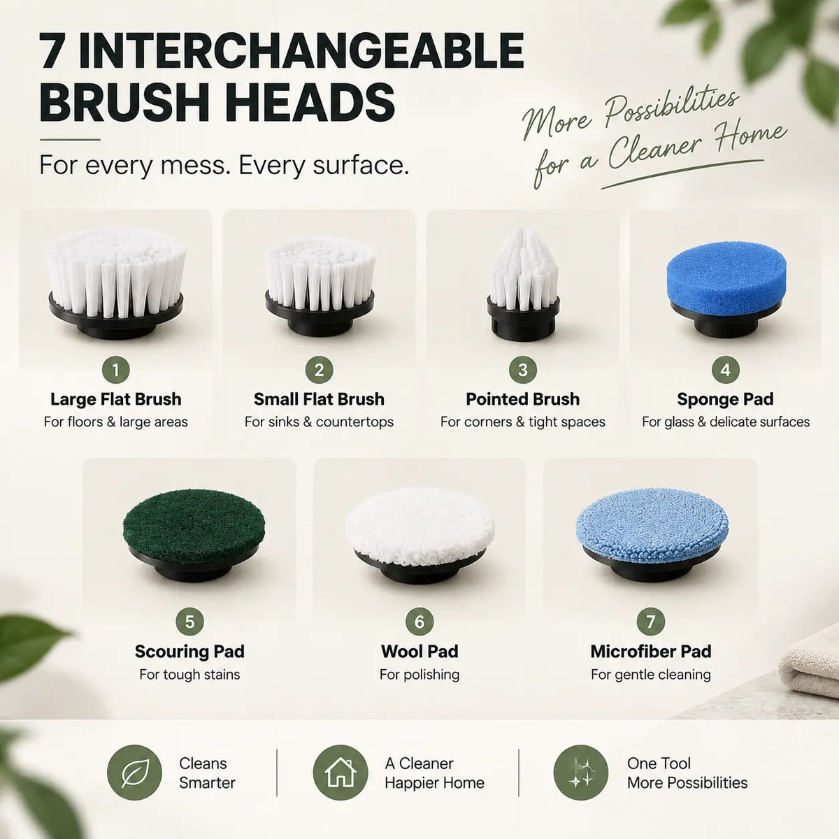 Cordless Electric Spin Scrubber with Extendable Handle