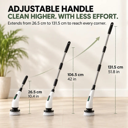 Cordless Electric Spin Scrubber with Extendable Handle