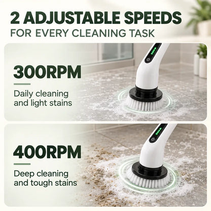 Cordless Electric Spin Scrubber with Extendable Handle