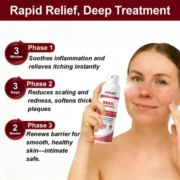 LOVILDS® Snail Repair Spray for Itchy, Flaky Psoriasis Skin