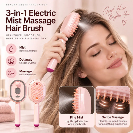 Electric Mist Massage Hair Brush