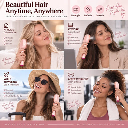 Electric Mist Massage Hair Brush