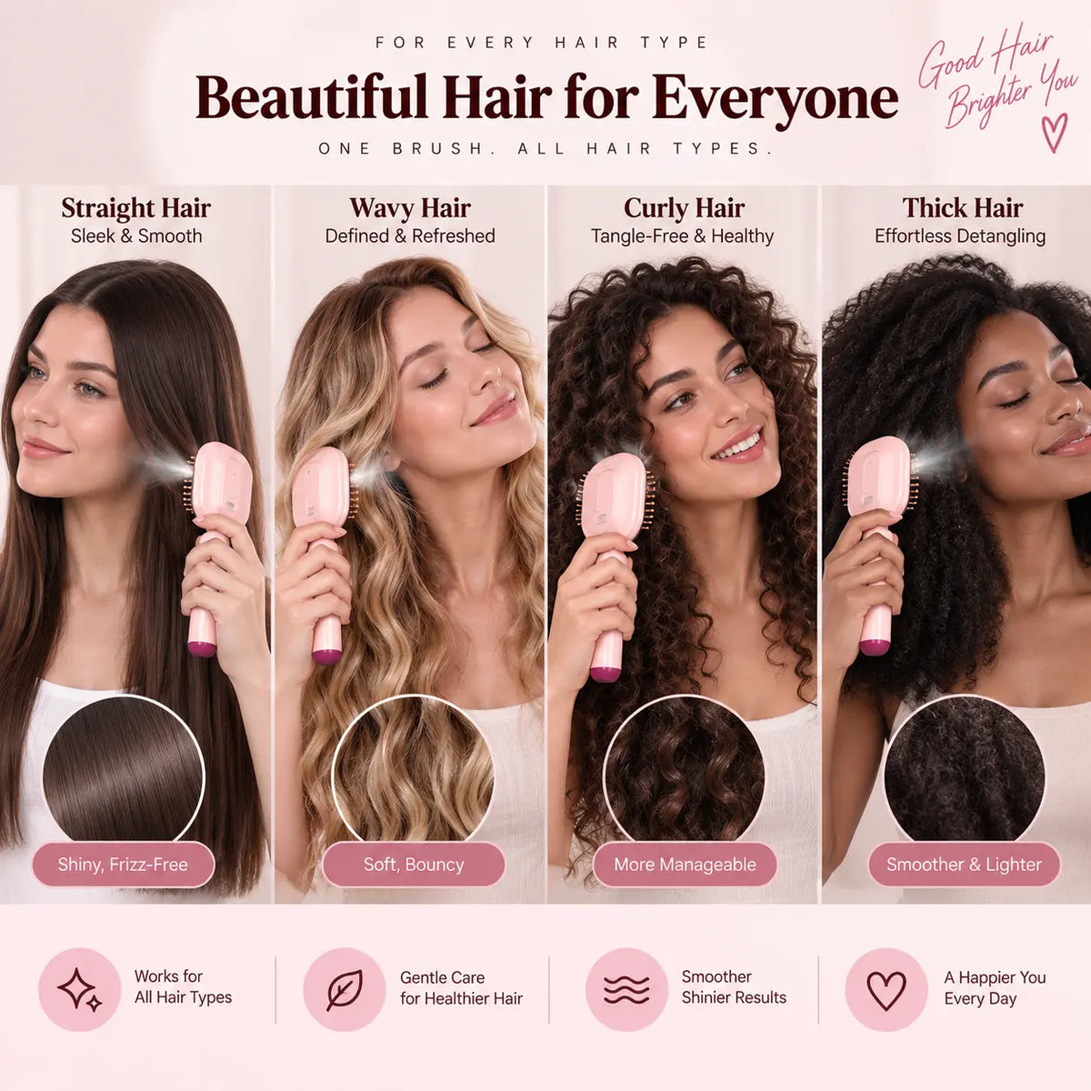 Electric Mist Massage Hair Brush