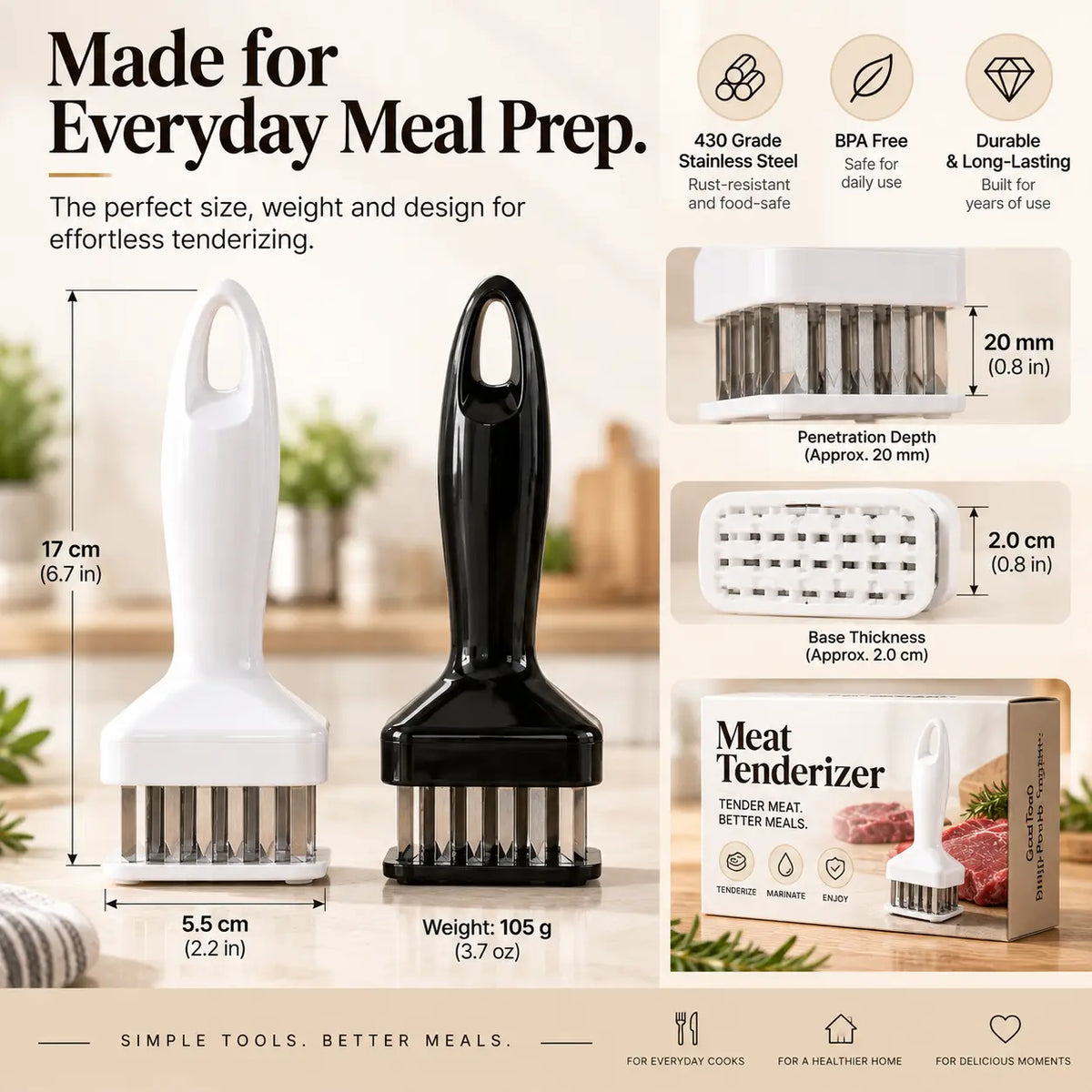Stainless Steel Meat Tenderizer