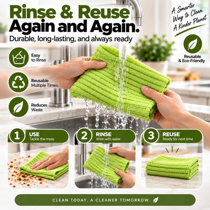Reusable Tear-Off Cleaning Cloth Roll