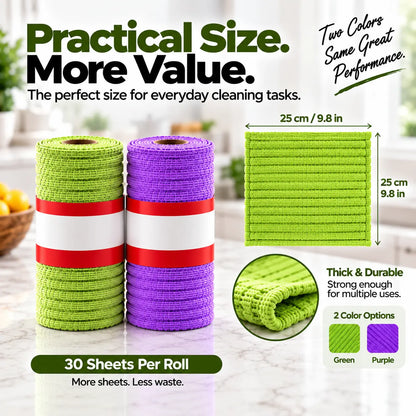 Reusable Tear-Off Cleaning Cloth Roll