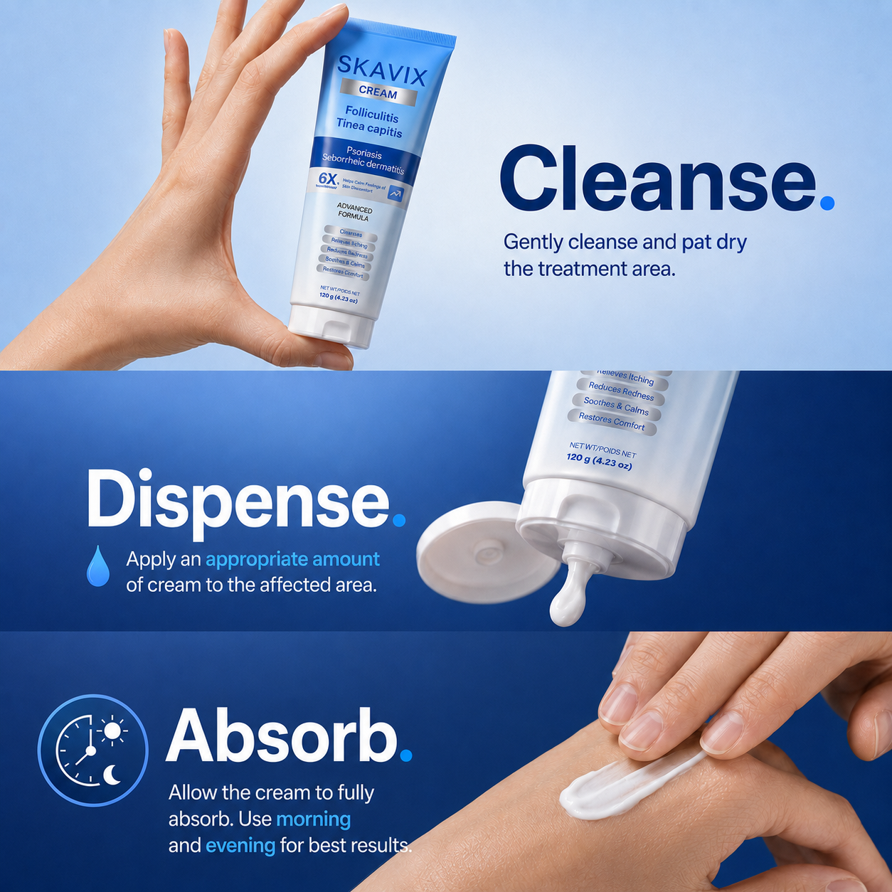 💙 SKAVIX Folliculitis Soothing Cream for Folliculitis Scalp Face and Body 💙