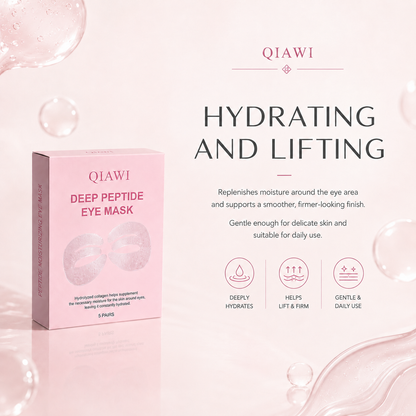 ✨ QIAWI Peptide Collagen Eye Mask – Hydrating, Smoothing & Firming Full-Eye Care 👁️
