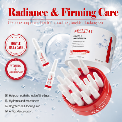 ✨ NESLEMY Vitamin C Collagen Firming Serum Ampoules – Brightening, Hydrating & Anti-Wrinkle Skin Care