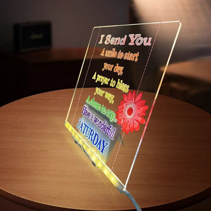 LED Drawing Board - Erasable Acrylic Light-Up Panel with Cleaning Kit, Ideal for Christmas Halloween Decor & Learning