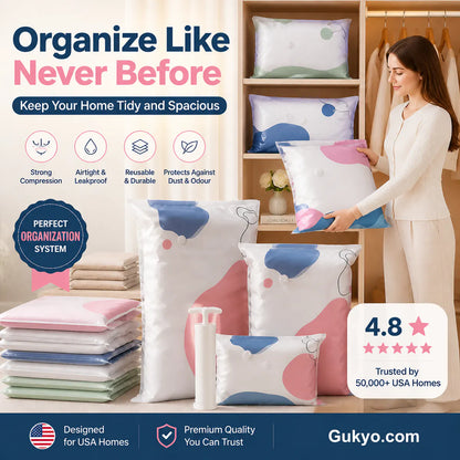 No-Pump Vacuum Storage Bags