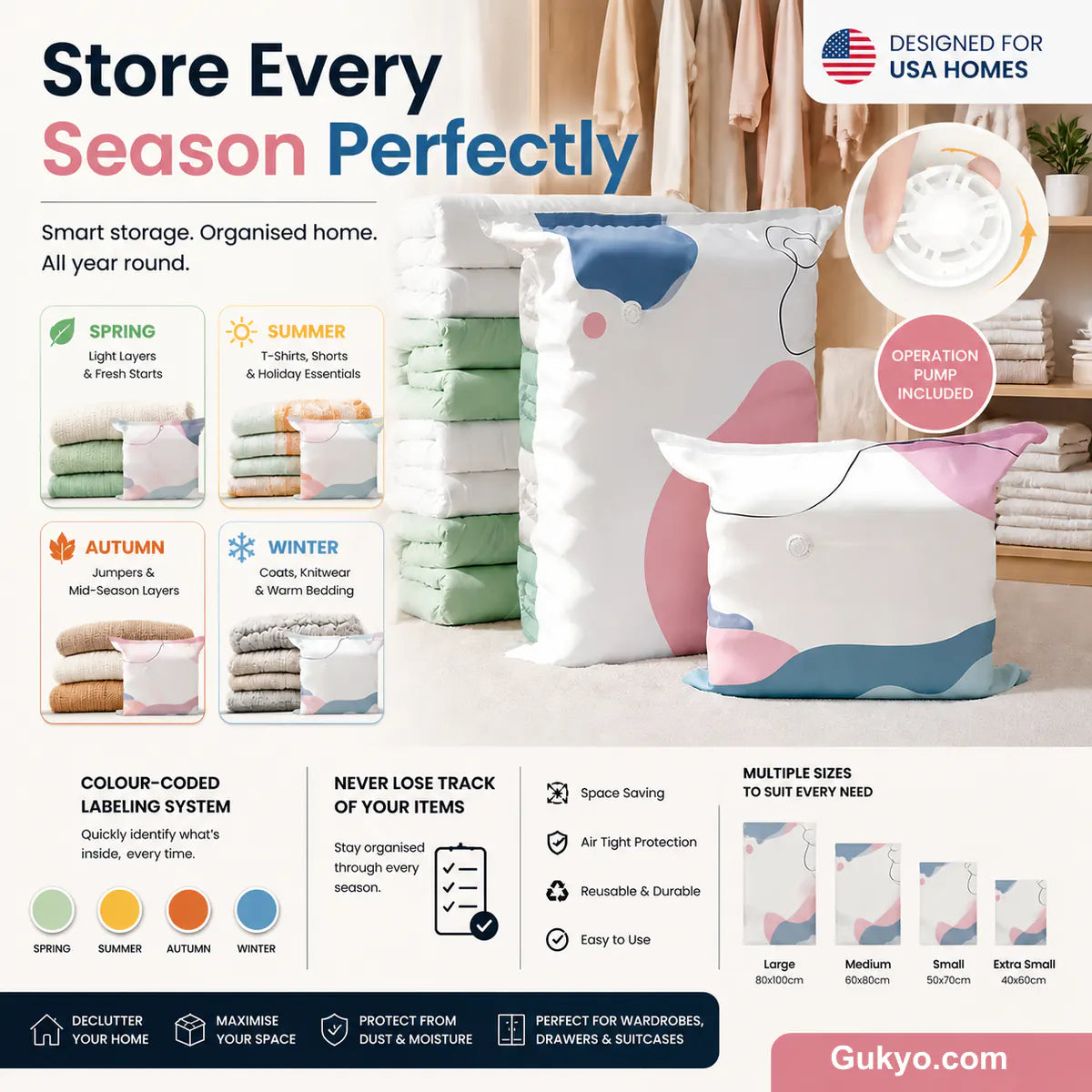 No-Pump Vacuum Storage Bags