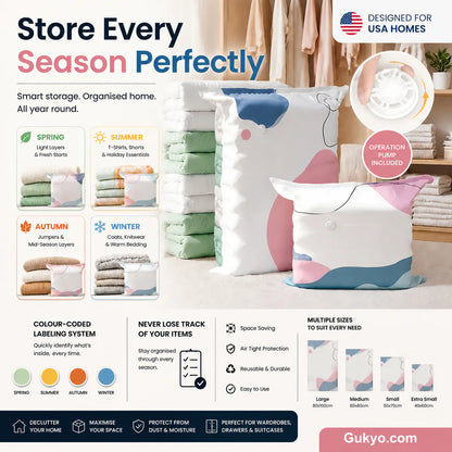 No-Pump Vacuum Storage Bags
