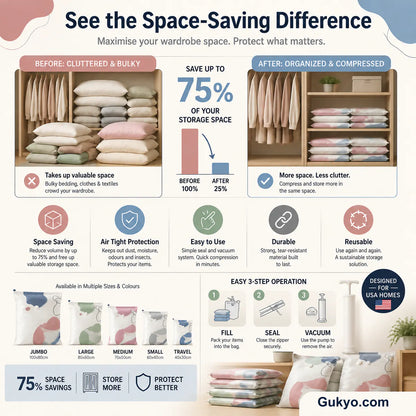 No-Pump Vacuum Storage Bags